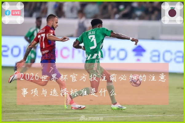 2026世界杯官方投注前必知的注意事项与选择标准是什么
